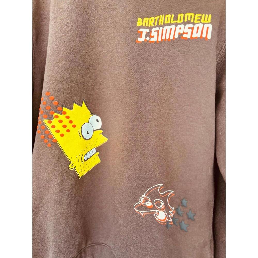 H&M The Simpsons Loose-Fit Cotton Blend Sweatshirt Dark Brown Sz XS - Picture 2 of 7